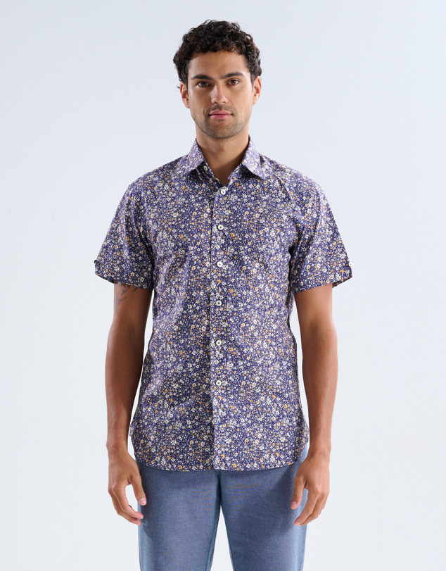 3 Wise Men - 3 Wise Men Anchor Print Short Sleeve Shirt