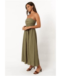 Petal & Pup - Kayt Strapless Dress - Olive Green