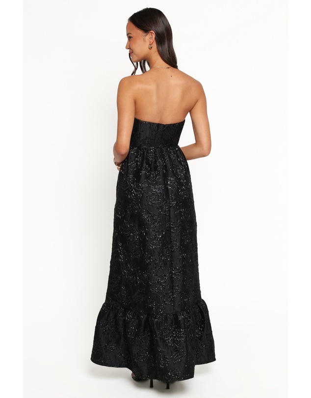 Petal & Pup - Delphira Maxi Dress - Black Brocade