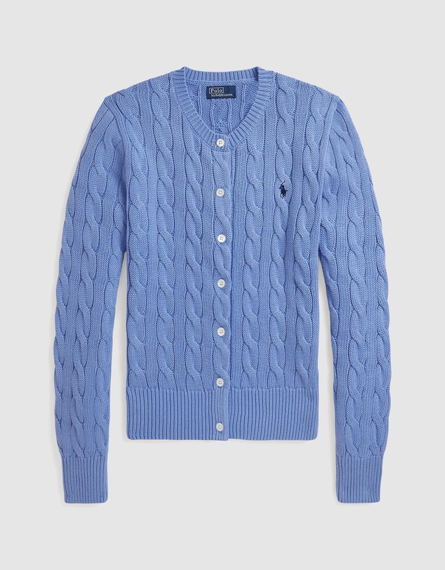 Polo Ralph Lauren - Cable-Knit Cotton Crewneck Cardigan - ICONIC EXCLUSIVE