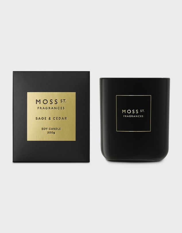 Moss St Fragrances - Sage & Cedar Soy Candle 300g