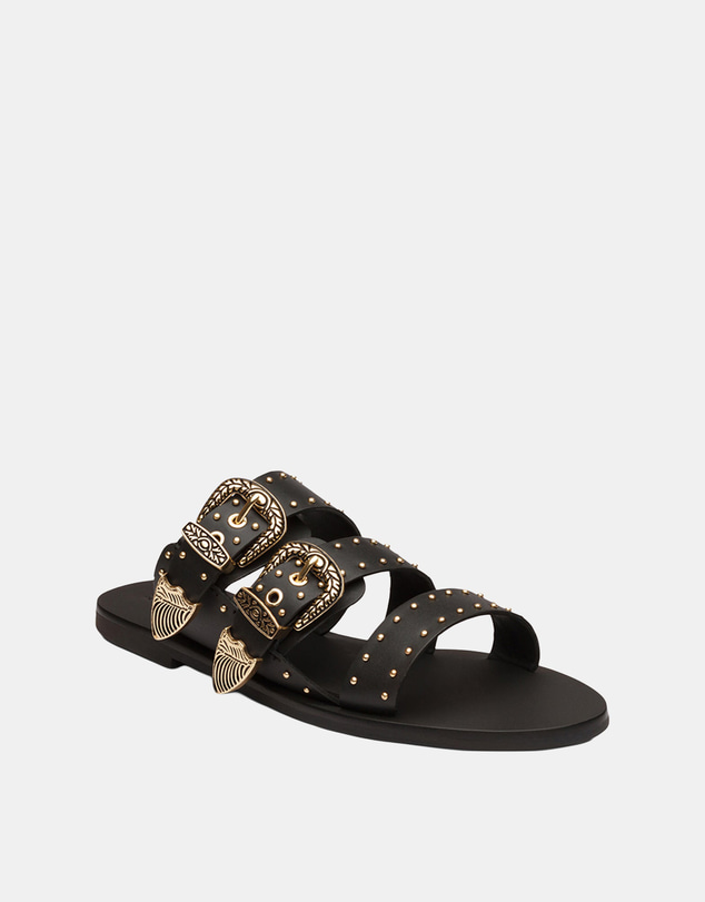 Sol Sana - Eastwood Stud Slide Black/Gold