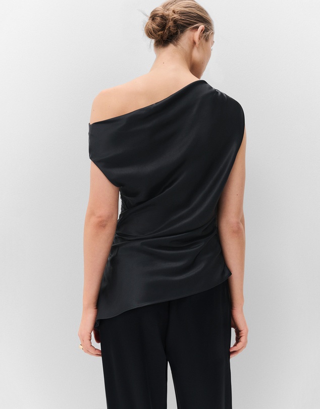 UNISON - Satin Off Shoulder Top