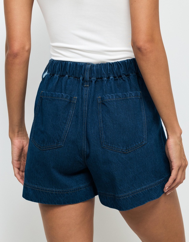 AERE - Eden Denim Drawcord Shorts