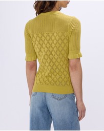 Marcs - Alibi Pointelle Cotton Knit Top