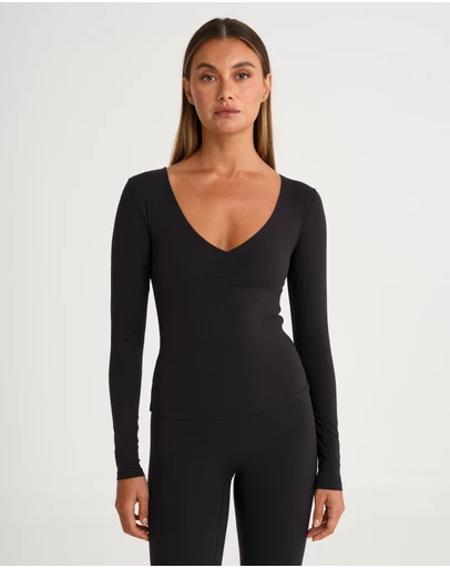 All Fenix - ALLFENIX CloudCore Lite Ruched V-Neck Long Sleeve