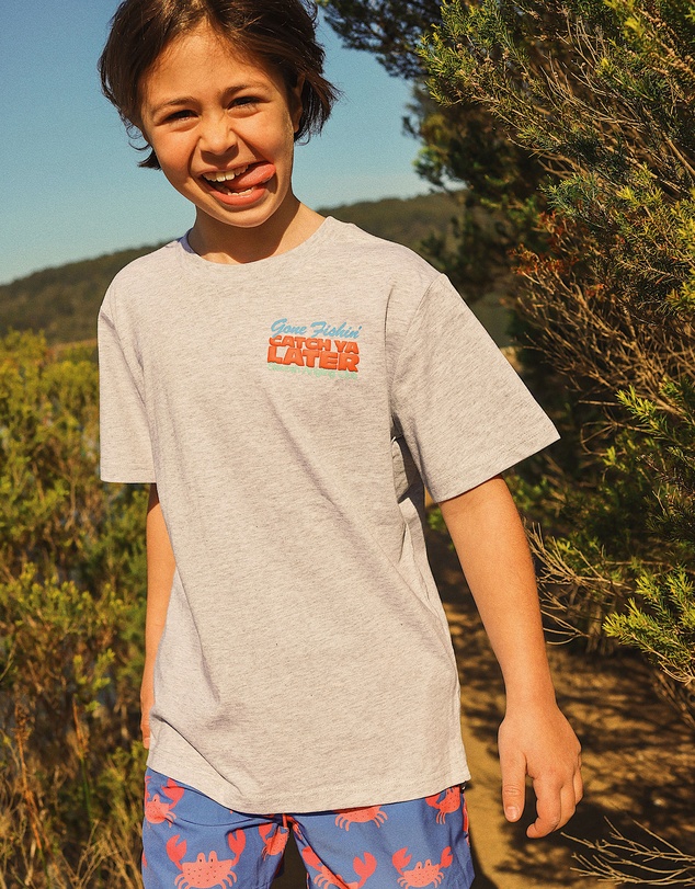 Skwosh - Catch Ya Boys Back Print Tee in Stone