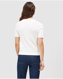 Tommy Hilfiger - Cotton Cable Crew Neck Short Sleeve Sweater