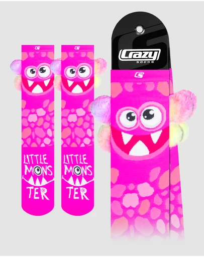 Crazy Skates - Crazy Socks Monster Pink Knee-High Socks
