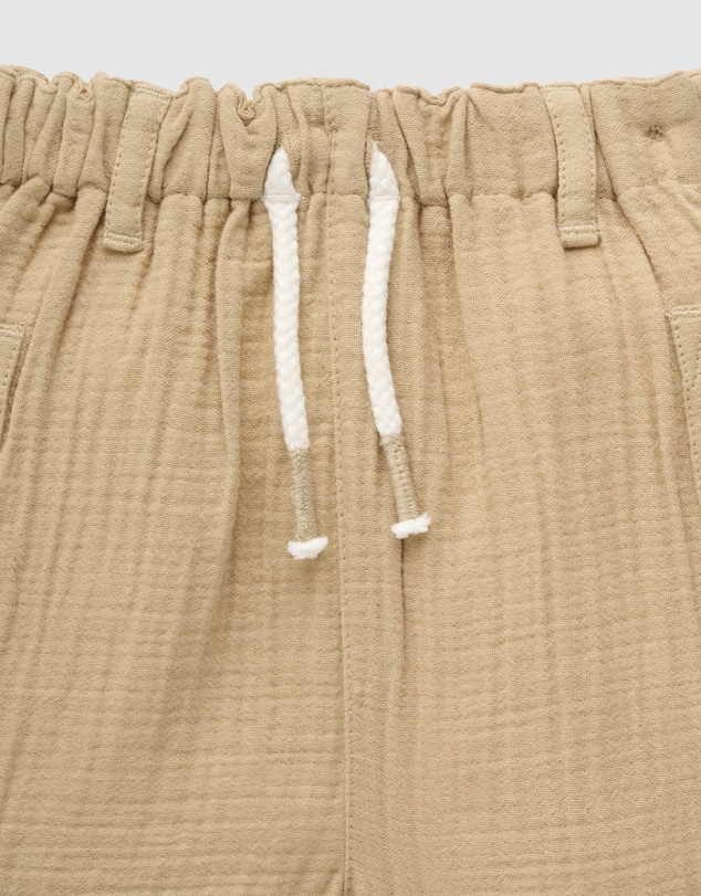 Purebaby - Crinkle Cotton Shorts-Babies