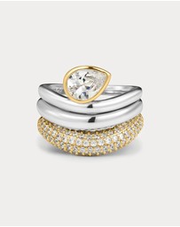 Luv Aj - The Marais Wave Ring Set