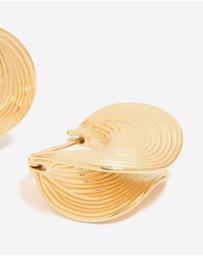 Lovisa - Waterproof Gold Plated Stainless Steel Etched Chunky Hoop Earrings