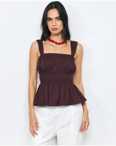 AERE - Tessa Cinched Waist Top