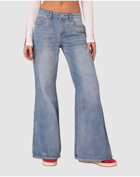 EDIKTED - Low Rise Wide Leg Jeans