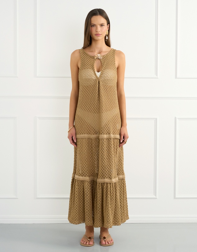 Aqua Blu Australia - Beige Mae Dress