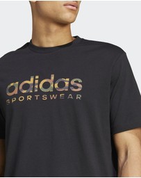 adidas Sportswear - Camo Linear Graphic Tee Mens