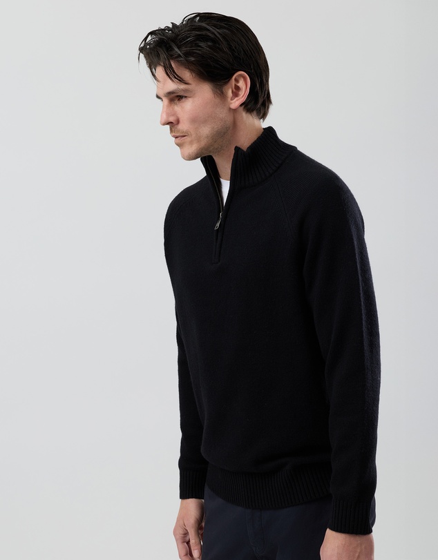 Wayver - Half Zip Wool Blend Knit