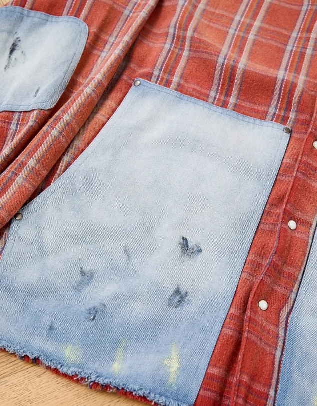 Found - Plaid Denim Shirt