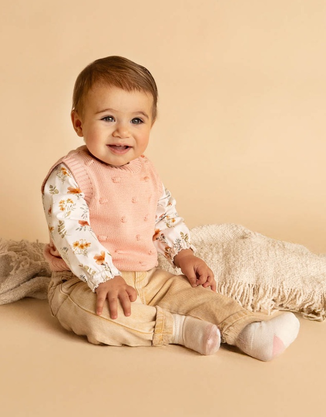 Bebe by Minihaha - Winnie Neutral Pull On Jeans