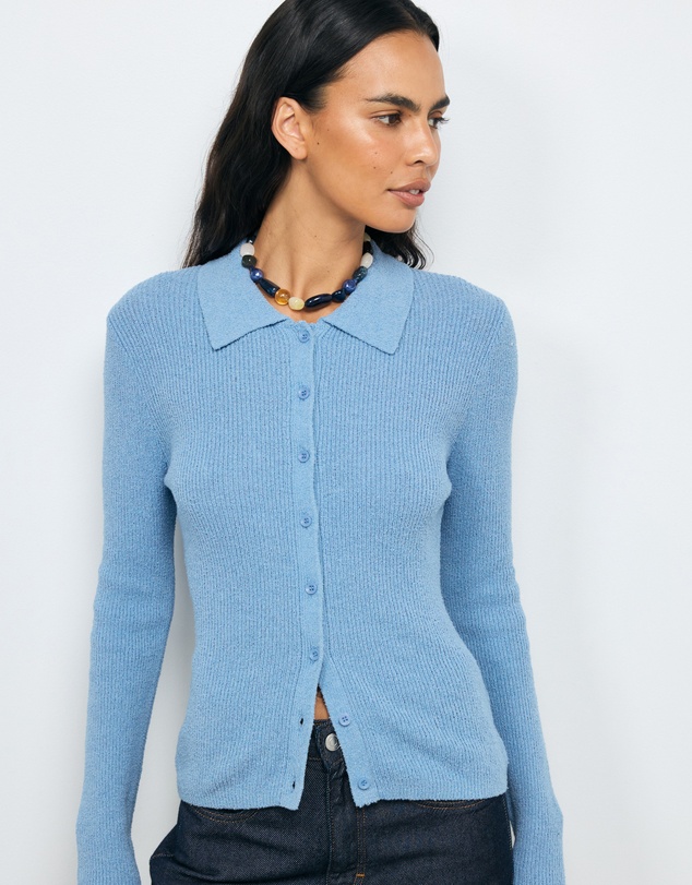 AERE - Asha Textured Knit Cardigan