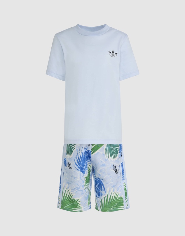 adidas Originals - Allover Print Regular Shorts and Tee Set - Kids-Teens