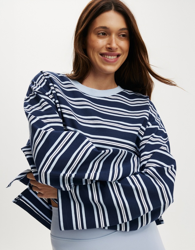 Cotton On Body Active - Long Sleeve Graphic Crew Sweatshirt