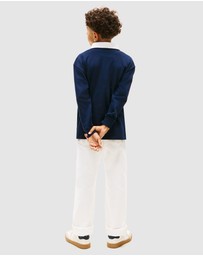 Tommy Hilfiger - Heritage Colour-Blocked Flag LS Polo Shirt - Teens
