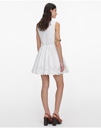 Self Portrait - Cotton Embroidered Mini Dress