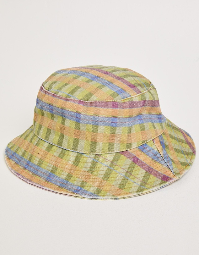 Subtitled - Aloha Moss Gingham Bucket Hat