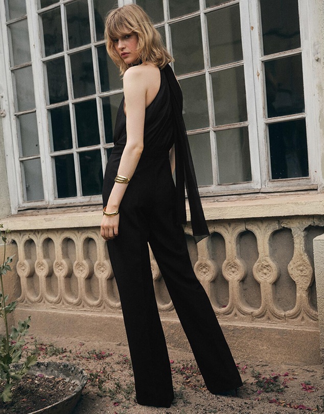 M.N.G - Halter-Neck Jumpsuit With Scarf