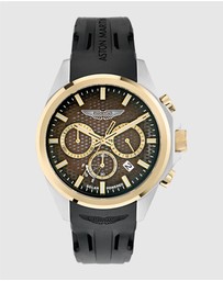 Aston Martin - HLC Chronograph Solar Black Silicone Strap Watch