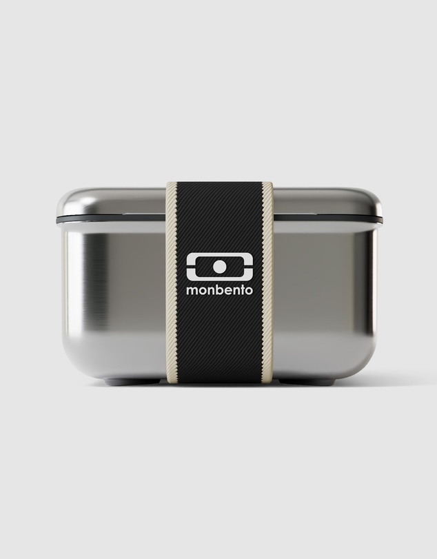 Monbento - Monbento Mb Sense L The microwave-Safe Metal Lunch Box - Black Onyx