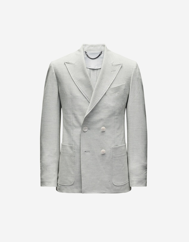 Calibre - Tech Seersucker Double Breasted Blazer Silver