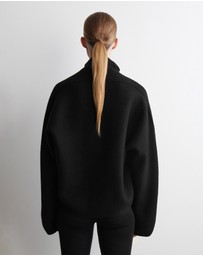 COS - Boiled-Wool Funnel-Neck Jumper