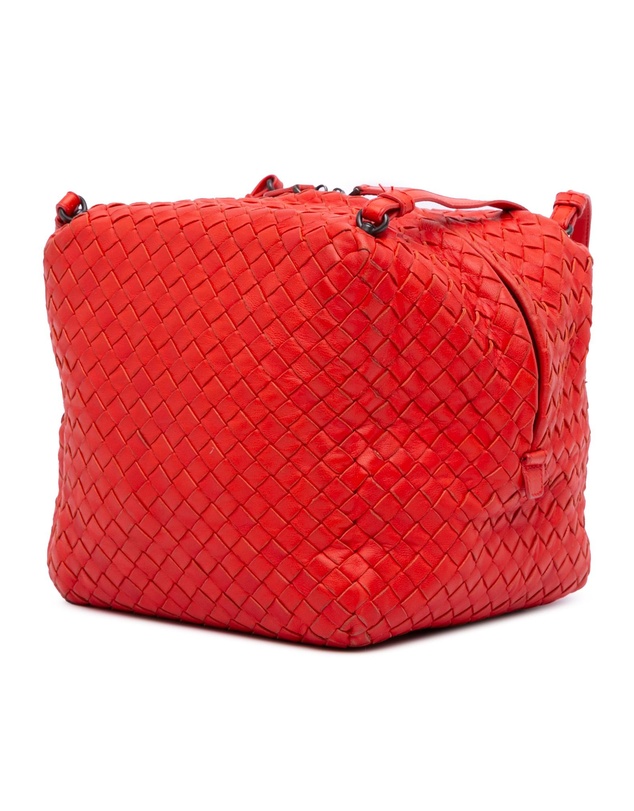 Pre-Loved by Azura Reborn - Pre-Loved bottega veneta Handmade Knitted Leather Bucket Bag with Drawstring Closure and Additional Pouch