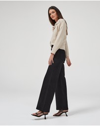 DRICOPER DENIM - Carrie Black Wide Straight Leg Jeans