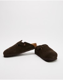 Birkenstock - Boston Soft Footbed Suede Narrow - Women's