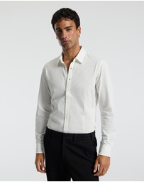 Calibre - Textured Knit Stretch Shirt Off White