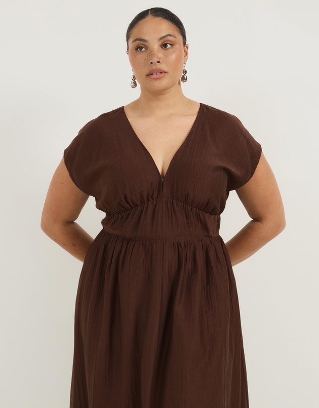Atmos&Here Curvy - Carys Tie Front Dress