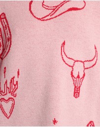 Petal & Pup - Jax Western Knit Sweater - Pink