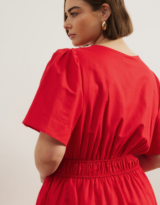 Atmos&Here Curvy - Jasmine Linen Blend Midi Dress