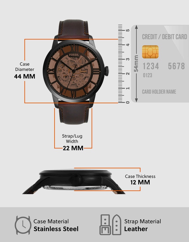 Fossil - Townsman Dark Brown Automatic Mechanical Watch