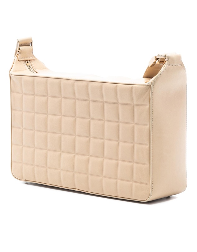 Pre-Loved by Azura Reborn - Pre-Loved Medium Lambskin Chocolate Bar Shoulder Bag
