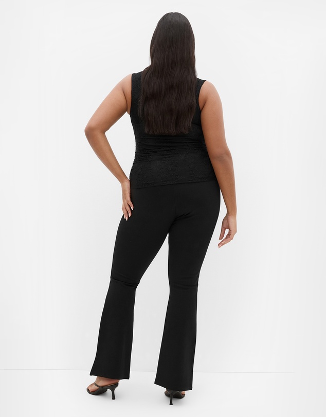 City Chic - Plus size Ponte Flare Leg Pant - black