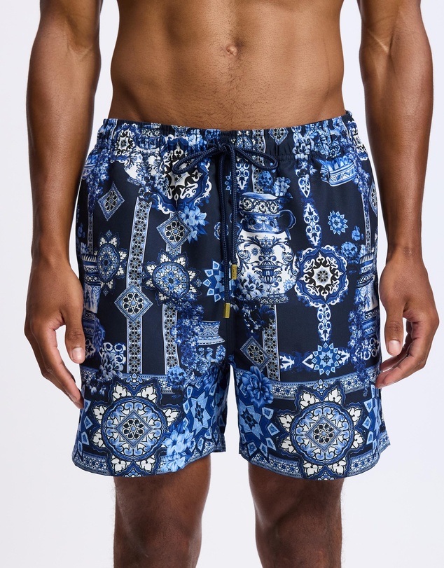 Camilla - Mid Length Boardshorts With Elastic Waist