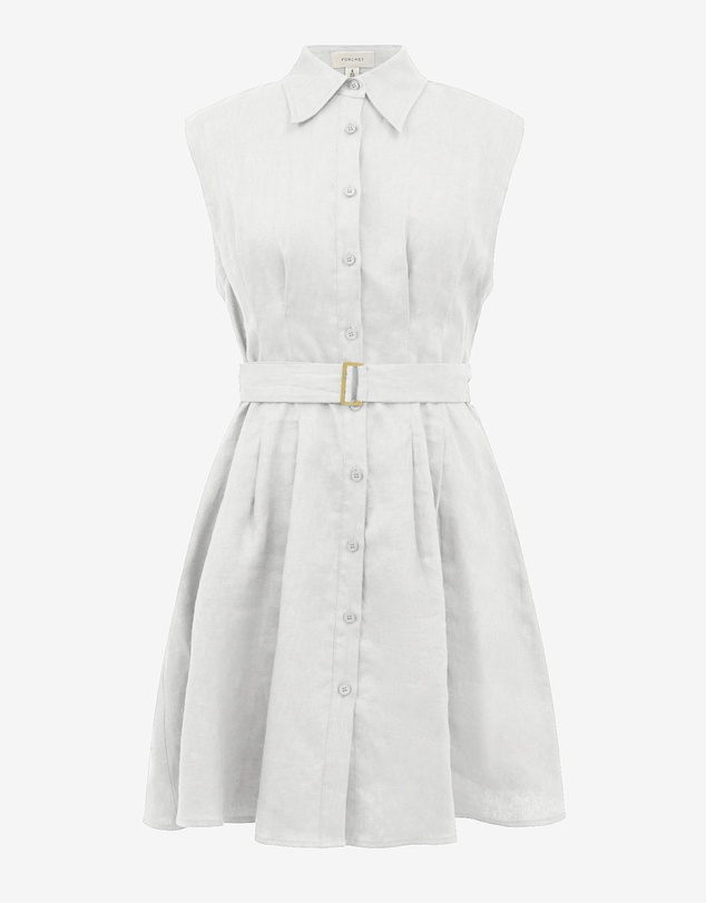 Forcast - Ami Linen Mini Beach Dress