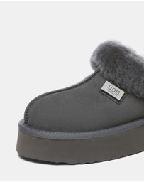 EVERAU - EverAU Ugg Gabri Cow Suede Upper House Shoes