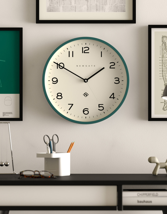 Newgate - Newgate Number Three Echo Wall Clock Green