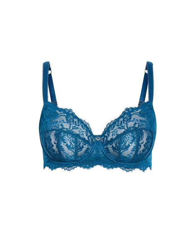 City Chic - Plus size Lara Underwire Bra - poseidon