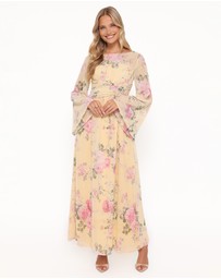 Petal & Pup - Samara Maxi Dress - Yellow Floral